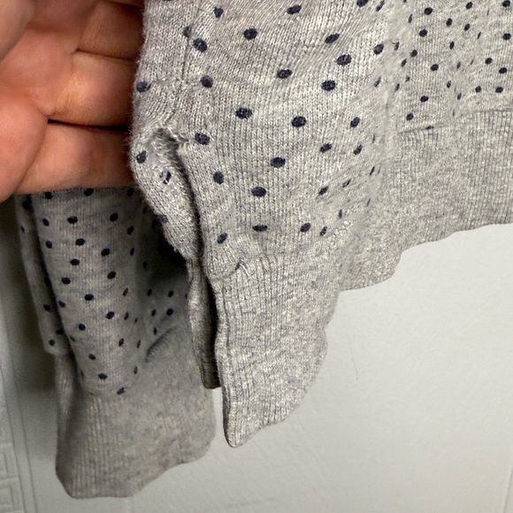 United Colors Of Benetton Gray Polka Dot Hooded Sweatshirt Girls 3XL 13Y-14Y - Picture 3 of 12